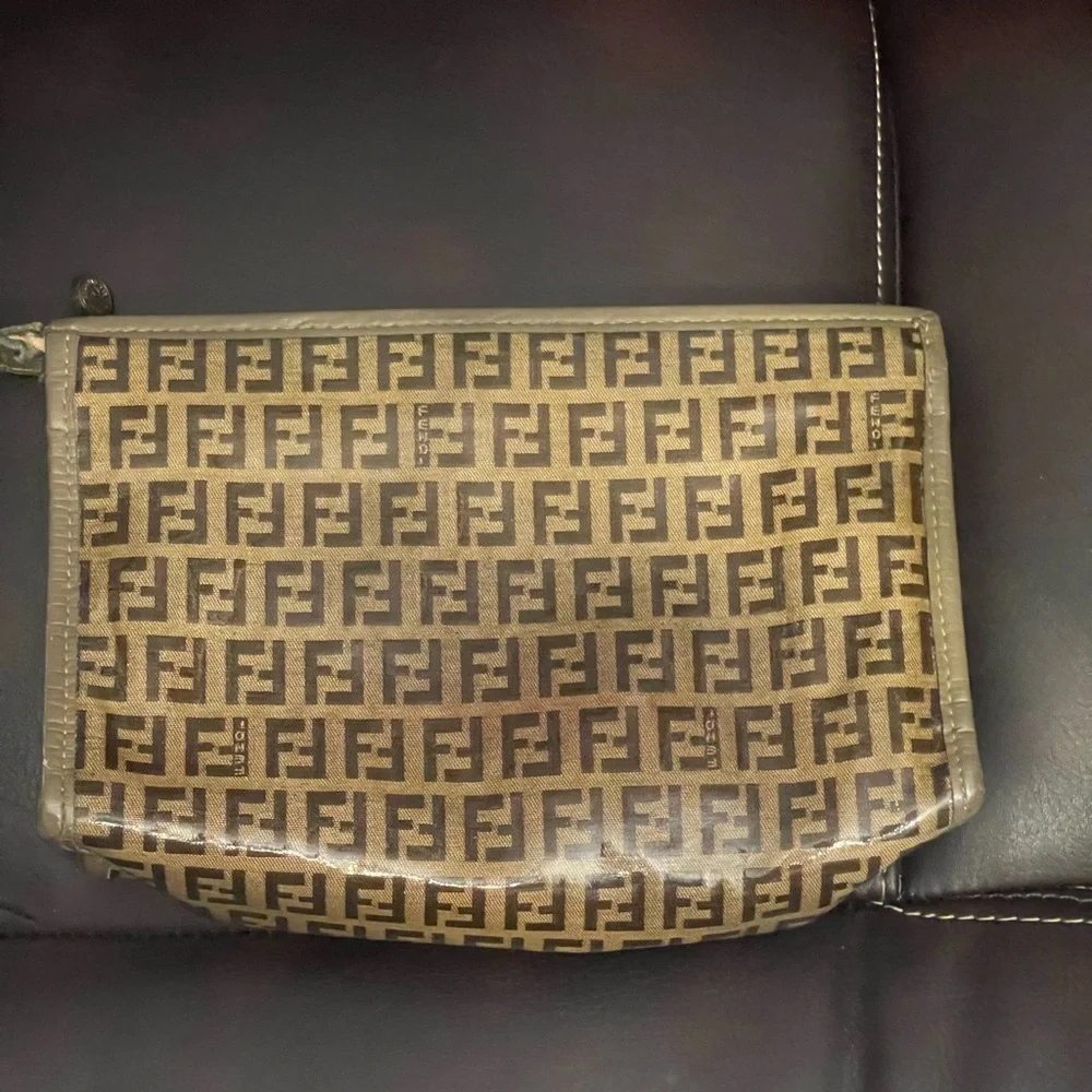 Fendi Coated Canvas Clutch